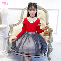 Girls Princess dress 2021 new autumn childrens foreign style dress autumn girl children Spring and Autumn girl skirt