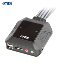 Hongzheng Sen CS22DP 2 Port USB DP with line KVM multi-computer switcher external switcher cross-platform switching function support audio without external