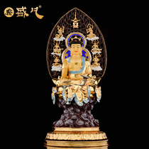 Taiwans Shengfan five Buddha statue bronze gilt five wisdom Buddha five square Tilai Buddha five way Tai set of Ayi Buddha not empty achievement Buddha ornaments