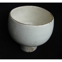 Baolao antique porcelain authentic Song Dynasty Cizhou Kiln white glaze boutique single-color glaze high-legged bowl and jar
