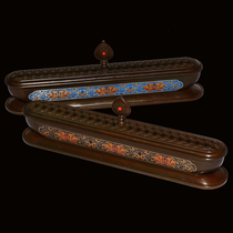 Ancient enamel color cens burner pure copper incense burner sleeping incense burner incense box Buddhist supplies incense Ware