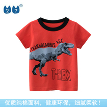 27kids brand childrens clothing tail stock Han version Childrens pure cotton short sleeve T-shirt 2022 Summer new baby clothes