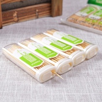   Mini storage tube Plastic portable oval small bamboo products with toothpick box outdoor 