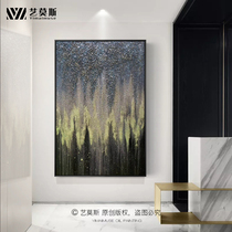 Modern minimalist light and luxurious Nordic vertical version entry into the house Decorative Painting Veranda Aisle Oil Painting Restaurant Pure Hand Painted Wall-mounted Wall