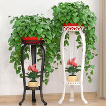 European-style wrought iron flower rack shelf Multi-layer living room indoor and outdoor green radish chlorophyll flower pot rack thickened green radish flower rack