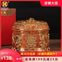 Boutique Tibetan eight auspicious double dragon bamboo box Ghee box Auspicious box inner bag Stainless steel bile can be customized