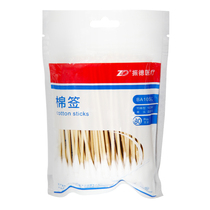 Zhende cotton swab 10cm single head 80 Pack New and old packaging delivery