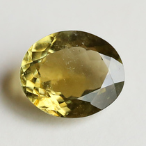 4 53 carat natural yellow Beaty naked stone crystal overdraft with large fire color shiny shiny