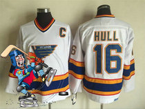 St Louls Biues 16 HULL 2 MacINNIS 99 GRETZKY ThrowbackJersey