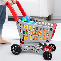 Young Children Shopping Cart Toy Baby Emulation Supermarket Small Trolley Male Girl Over Home Water Fruits And Vegetables Chiche