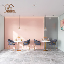 Spot simple and warm pure pink bamboo and wood fiber integrated wall panel Milk tea shop cafe childrens bedroom wall panel