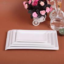 Pure white ceramic cooling dish dish rectangular disc shaped disk disk disk fruit disk