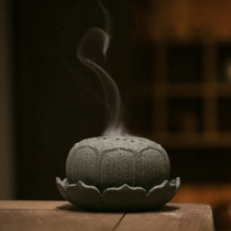 Taofu blue stone lotus incense burner home indoor tea table ornaments tea pet tea play kung fu tea set accessories Incense Road