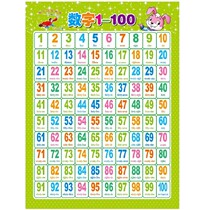 Hundreds of Table 1 to 100 digital wall childrens teaching tools to recognize the digital wall patch baby early education