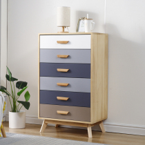 Solid wood chest cabinet Nordic style lockers living room drawer type storage cabinet bedroom simple combination drawers cabinet