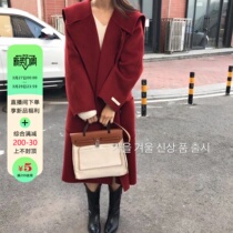 The long 22 winter new loose and large - yard lady with double - sided cashmere coat
