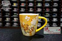 American original single LANG thickened mug butterfly love flower latte coffee cup big mouth painted latte coffee cup