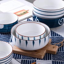 Japanese ramen bowl single household creative rice bowl student bubble noodle bowl ceramic tableware soup bowl noodle bowl Nordic personality