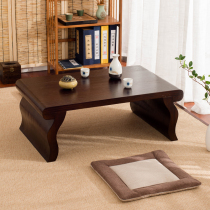 Solid wood tatami coffee table Antique bay window table Chinese Sinology table Balcony small coffee table Japanese floor Kang table Low table