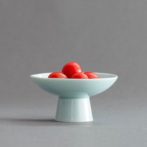 Chinese-style Japanese-style creative tea plate Ceramic offering dessert plate High-legged tea plate High-legged fruit plate Zen