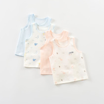 Baby clothes cotton men and women baby vest tops 1-2 years old cotton pullover back shirt Spring 2 pieces