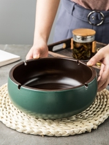 Imported from Japan MUJI UL creative large ashtray retro extra large personalized ceramic cigarette holder for home living room office