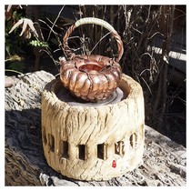 Chinese style solid wood electric pottery stove Tea home table small iron silver pot tea brewing tea ceremony zero match