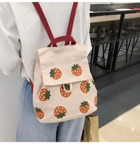 Day Ensemble Small Crowdgirl Cute Fruit Strawberry Double Shoulder Bag Sails Bag Small Bag Handy Girl Little Backpack Shopping Street Bag