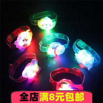 Child Luminous Bracelet Creative Cartoon Bracelet Kindergarten Flash Watch Male Girl Hot Sell Little Toy