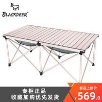 Black deer outdoor portable folding table large egg roll table self driving tour aluminum alloy picnic table BD11917107