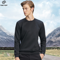 TECTOP Exploratory Spring and Autumn Outdoor Pullover Sweater Mens Round Neck Sports Top Thin Loose Casual Shirt