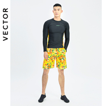 Victor wetsuit men's suit swimsuit swimsuit beach pants sunscreen long sleeve surf jellyfish suit summer fresh orange