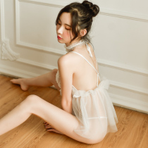 Lace pajamas Sexy fun Transparent ultra-thin free tease temptation Passionate hot suspender night dress woman