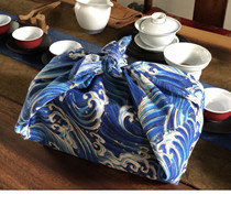 Japan and Wind Bronzing Gourmet Food Photo Wind Luki Cloth Art Printed Lunch Cloth Lunch Cloth Lunch Box Lunch Box Bag Tea Towels