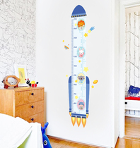 Childrens cartoon body stickers creative rocket baby weight height wall stickers removable boy room wall decoration
