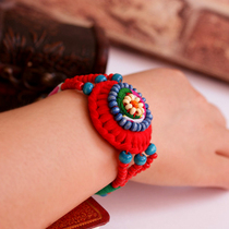 Original Yunnan Minority Wind Ornament Handmade with characteristic cloth Art Wide bracelet retro bracelet