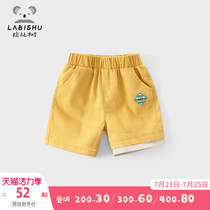 Rabi tree childrens clothing childrens shorts 2021 summer new childrens casual pants boys loose Western style thin pants