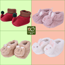 Rabbi autumn and winter thick warm baby men and women baby soft bottom non-slip toddler shoes Christmas baby newborn shoes