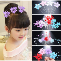 Girls hair hair CLEVIS Bob fa cha children braided hair crystal flower headdress hairclip card pin hairpin did