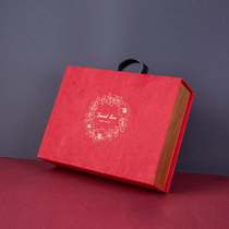 Wedding Custom Gift Boxes Ins Scarves Flowers Tea Packaging Boxes China Wind Wedding Big Hand Box Empto Red