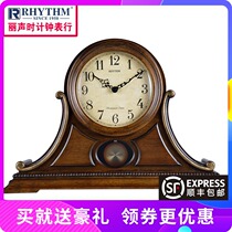 Lisheng watch Bedroom living room office bedside solid wood European Chinese style mute vintage art desk clock CRJ733