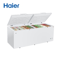 Haier freezer Commercial horizontal low temperature cabinet refrigerator direct cooling embedded freezer Quick-freezing glass push-pull freezer