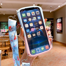 Suitable for Apple 12 phone case iphone11 stereo x x x Smax all-inclusive 7p with lanyard 8plus oblique span pro strap mini cute se2