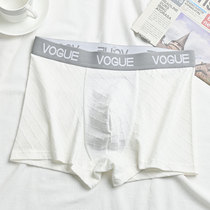 Flat white underwear male four corner pure cotton blue teen boy trend personality breathable shorts summer thin