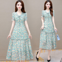 Doll collar dress summer womens new small man foreign atmosphere thin age belly cover summer skirt