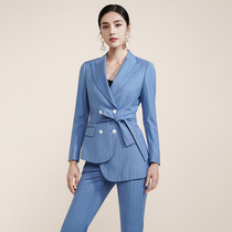 New striped suit in spring 2022 Ms Field temperament business high-end fashion temperament suit in suit suit