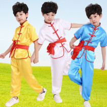 Boy martial arts training performance clothing Childrens group Chinese kung fu practice clothing Kindergarten dance performance clothing