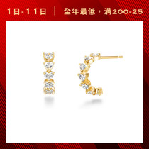 Mortal | Pure 9k gold love heart-shaped zircon earrings earrings 18K gold female mini Japanese 2021 New