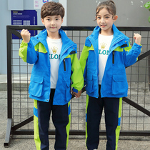 Kindergarten Spring and Autumn new assault suit suit set windproof rain primary and secondary school uniforms children sportswear set