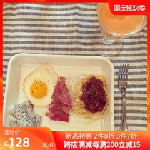 Spot Japanese imported Noda enamel pure white enamel storage box flat plate dinner plate cooking cake plate